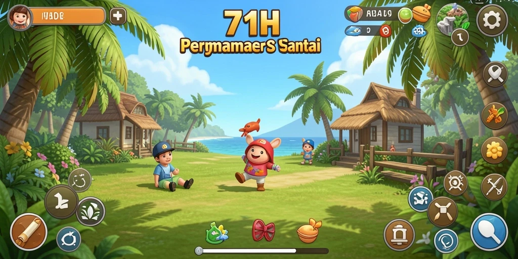 Tampilan gameplay 71H yang menarik dan penuh warna.