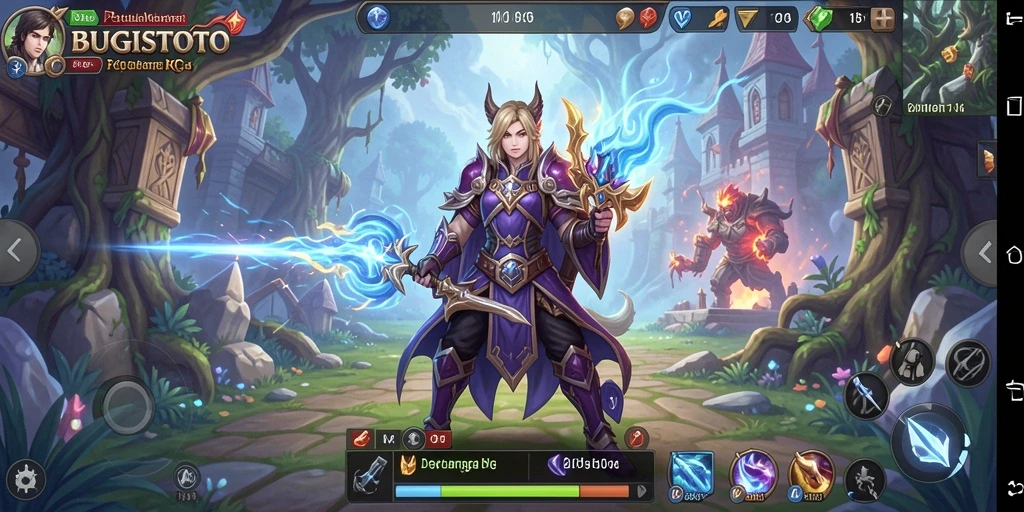 Screenshot gameplay BUGISTOTO menampilkan petualangan seru dan grafis epik.