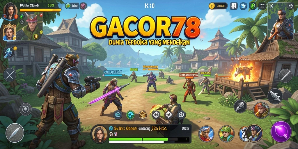 Gameplay mendebarkan dari GACOR78 dalam dunia terbuka.