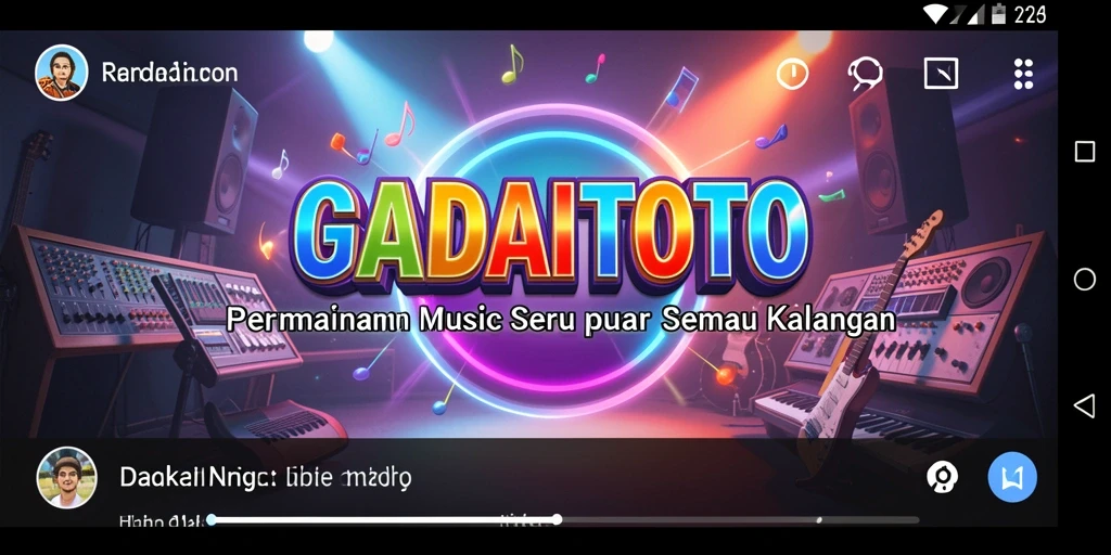 Tampilan gameplay GADAITOTO dengan alunan musik yang menarik.