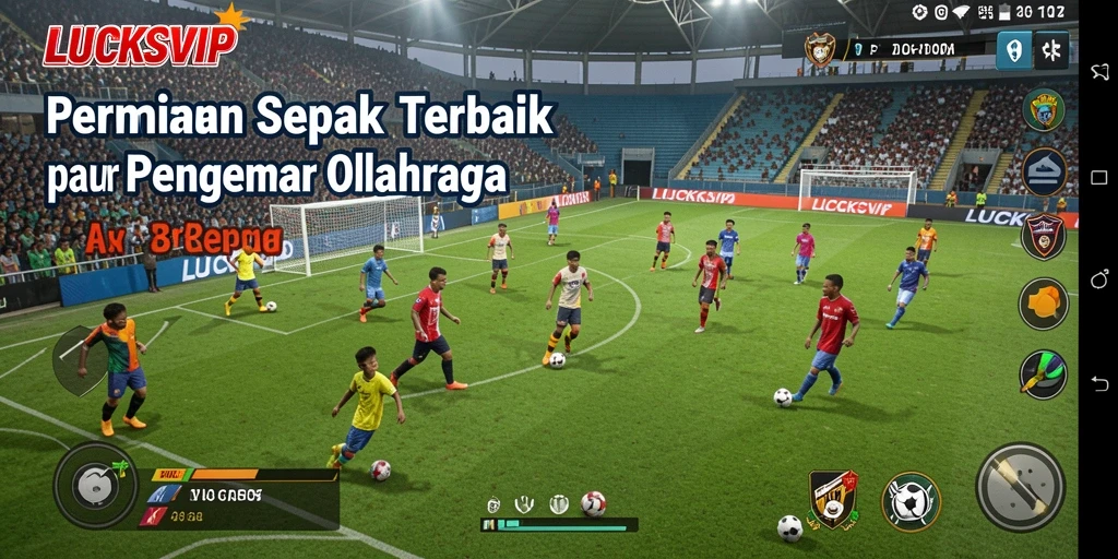 Tampilan seru gameplay LUCKSVIP dengan aksi sepak bola yang mendebarkan.