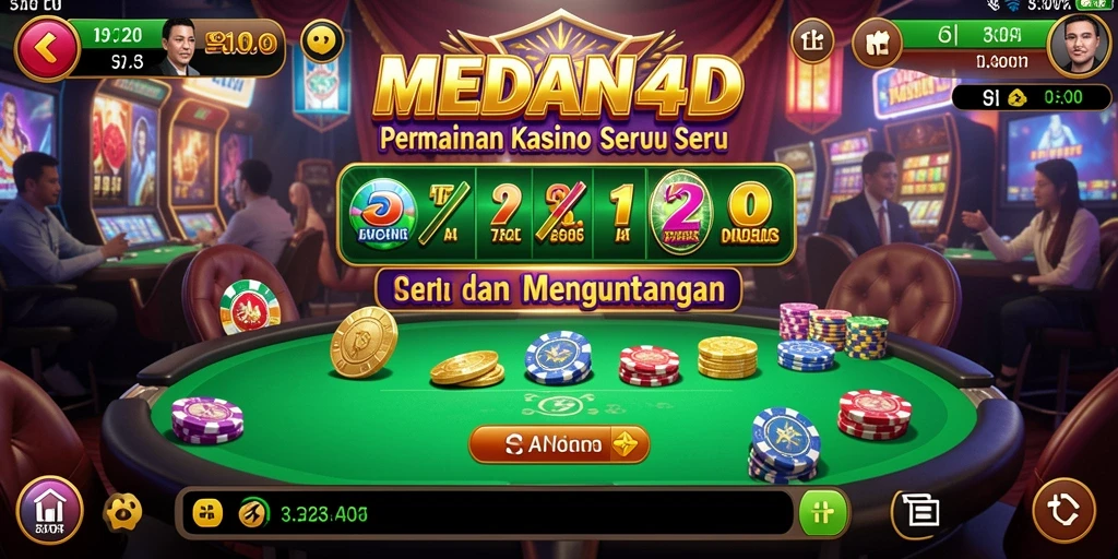 Tampilan gameplay MEDAN4D yang menarik untuk permainan Kasino.