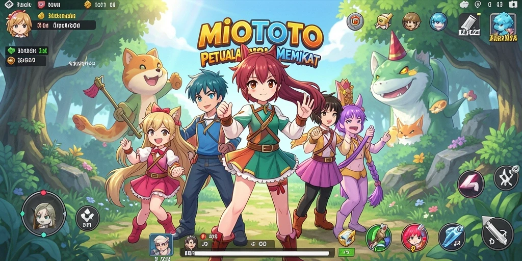Gameplay MIOTOTO yang penuh aksi dan karakter anime yang menarik.