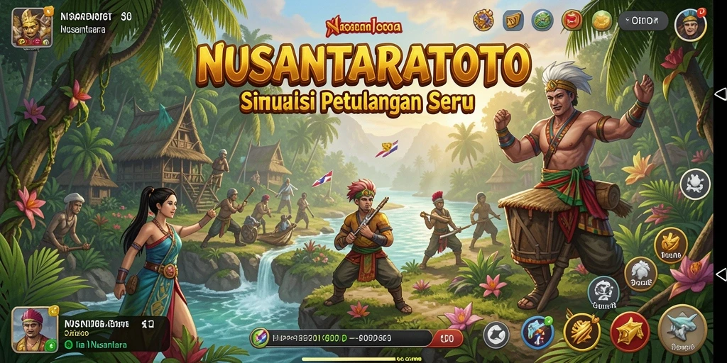 Tampilan gameplay NUSANTARATOTO menampilkan petualangan seru di Nusantara.