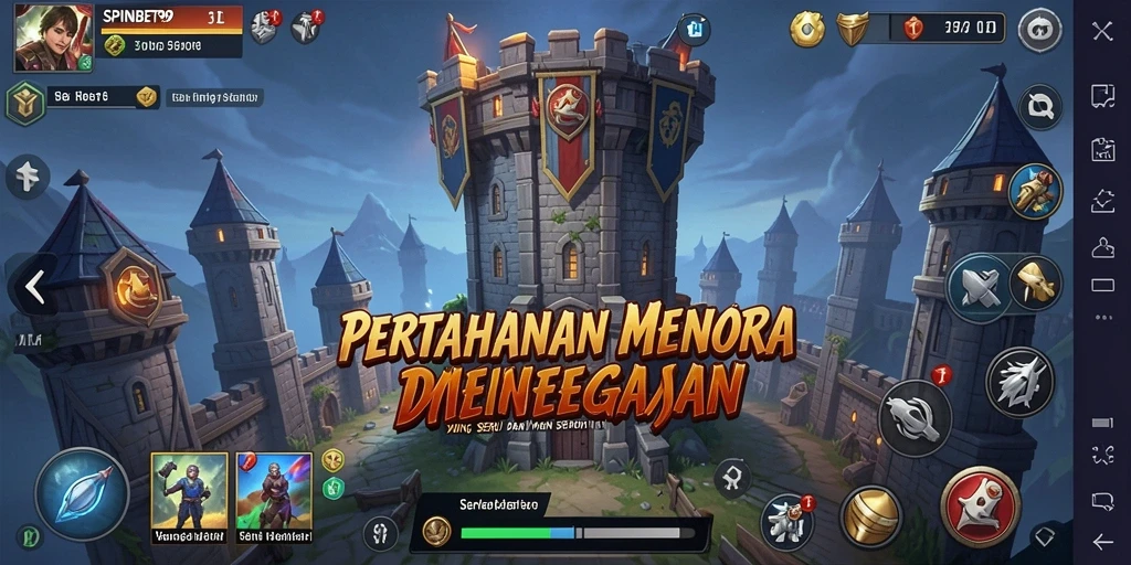 Tampilan gameplay menegangkan di SPINBET99 dengan menara yang beragam.