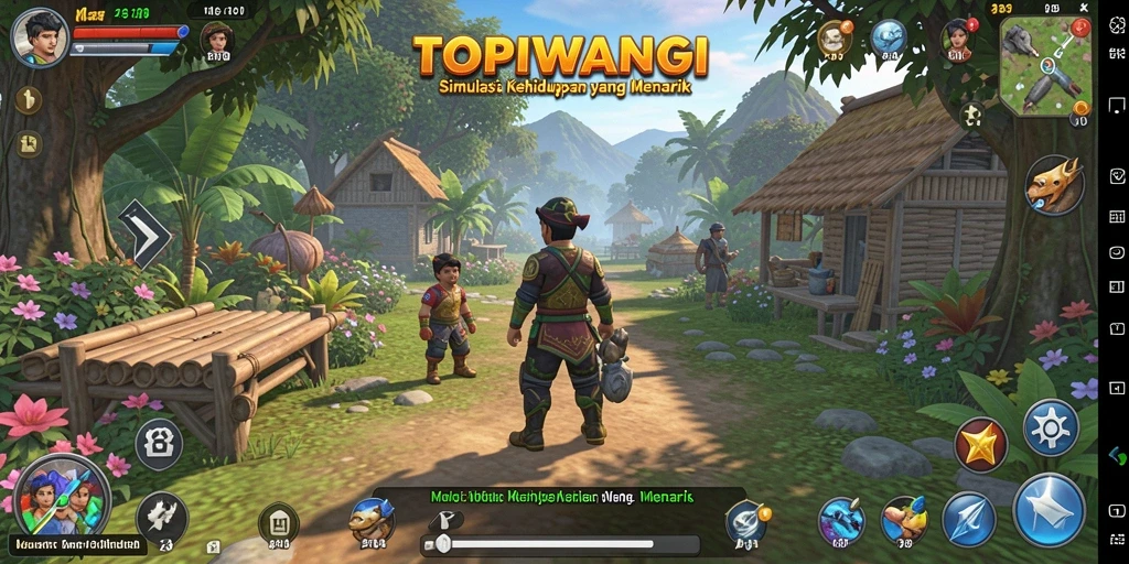 Tampilan gameplay interaktif dan menarik dari TOPIWANGI.
